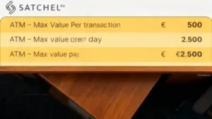 Tabella con i limiti massimi di prelievo e pagamento tramite bancomat in euro