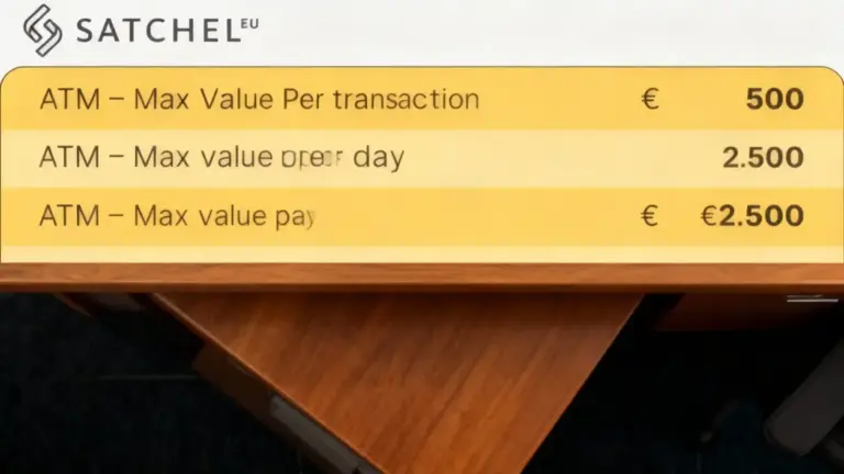Tabella con i limiti massimi di prelievo e pagamento tramite bancomat in euro