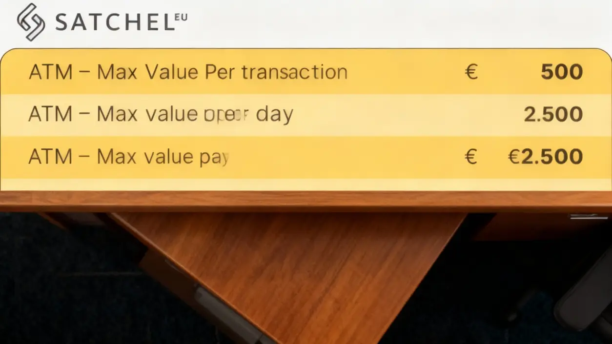 Tabella con i limiti massimi di prelievo e pagamento tramite bancomat in euro